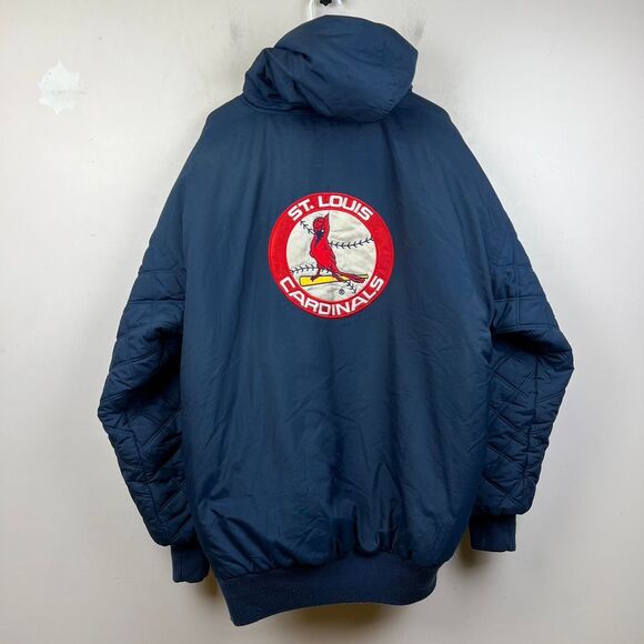 Vintage Starter MLB Navy St .Louis Cardinals Puffer Jacket Size XL - Picture 1 of 8